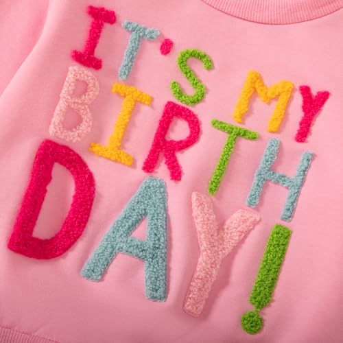 Toddler Baby Fall Outfit Birthday Girl Crewneck Sweatshirt Tops Little Princess Birthday Shirt Kids Spring Clothes4