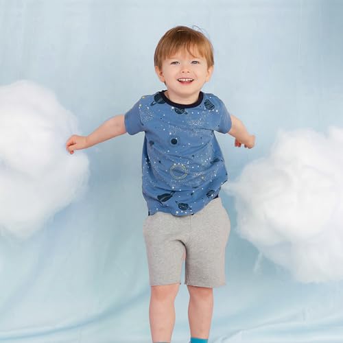 Image of Mightly Boys and Girls' Crewneck Short Sleeve T Shirts | 100% Organic Cotton, Colorful, Soft & Basic Crewneck Tee for Kids