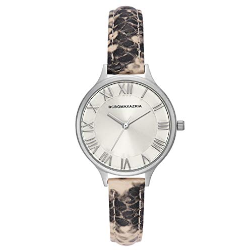 BCBGMAXAZRIA Women&#39;s Japanese Quartz Watch with Leather Strap, Brown, 12 (Model: BG50991009)