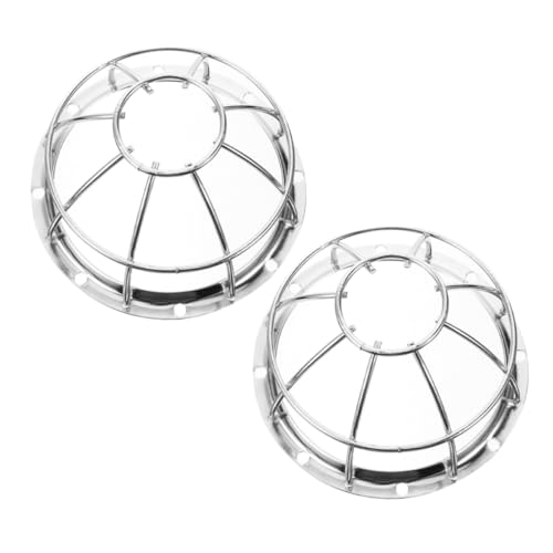 SHERCHPRY Protección para de Humo 2 Unidades Cubierta Metálica Antirrobo Antiexplosión de 106-132 MM Soporte para Cabezales de Rociadores Seguridad Hogar