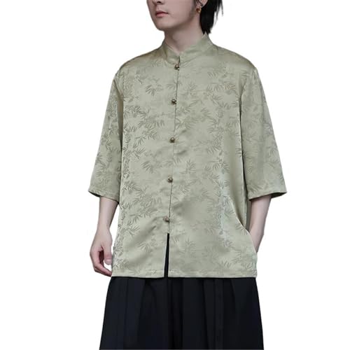 Chemise col officier homme style chinois haut de gamme avec boucles traditionnelles