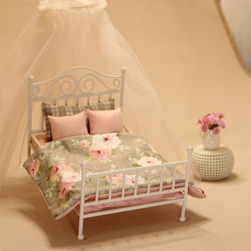 Muebles en miniatura escala 1:12 para decorar dormitorios de casas de muñecas con realismo 4