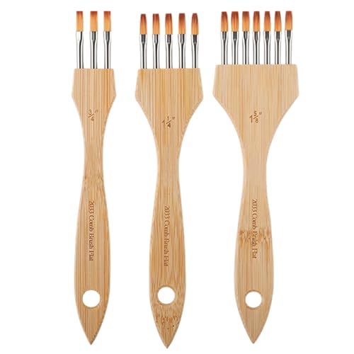 Set de Pincel de Pintura: Kit de Artistas Profesionales, Pinceles de Lana de Nylon, Fuertes cerdas densas con Agarre Suave | Ideal para Acuarela acrílica de Pintura al óleo de la cerámica y Tela