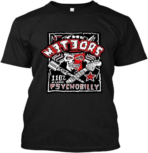 Men's New The Meteors T-Shirt Psychobilly Punk Rock RockabillyT Shirt