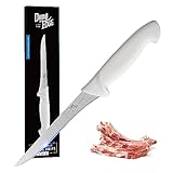 dimoedge 6 inch Professional Boning Knife, Super Sharp Deboning Knife with Ergonomic Handle(White)