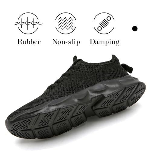 Men Lightweight Tennis & Gym Shoes Breathable Mesh Non Slip Sneakers for Work Walking Athletic Comfort3