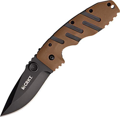 Columbia River Knife & Tool Ryan Seven Black 420 Stainless Steel Blade w/ Tan Handle