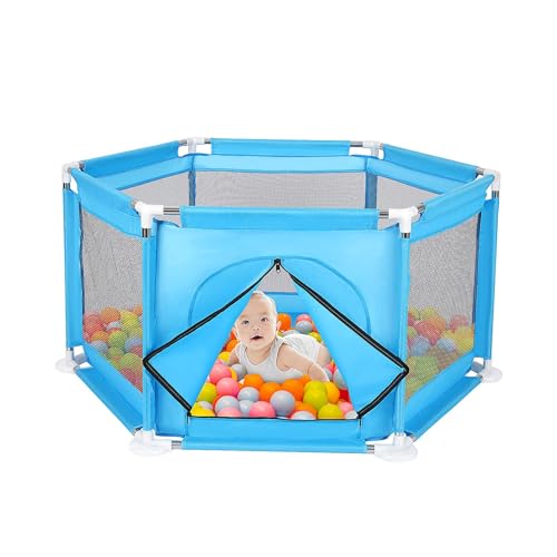 Queiting Baby Laufstall Netz-Seitenfenster Sechseckiger Gitterzaun...