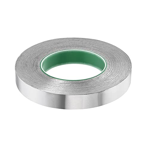 Image of Aluminum Foil Tape Adhesive Metal Tape, [for Sealing Patching Hot Cold HVAC, Duct, Pipe Insulation] - 0.8 inch /164ft /2.4 Mil