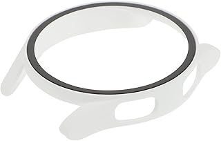 Outanaya 1 PC Caixa De Relógio Relógios Inteligentes Smartwatch Reloj Inteligente Capa Completa Relógio Shell 4 Pára-Choques 40Mm Moldura De Relógio Vidro Temperado Capa Protetora Branca