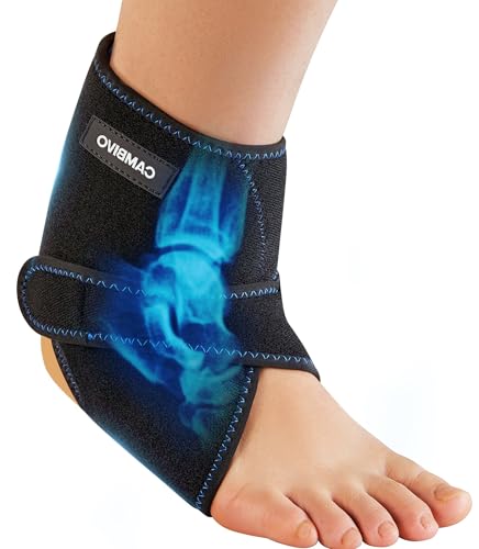 CAMBIVO Ankle Ice Pack Wrap for Swelling, Reusable Gel Packs