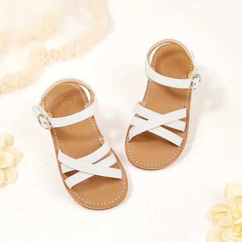 Flaryzone Toddler/Little Kids' Classic Rome Open-Toe Flat Sandals3