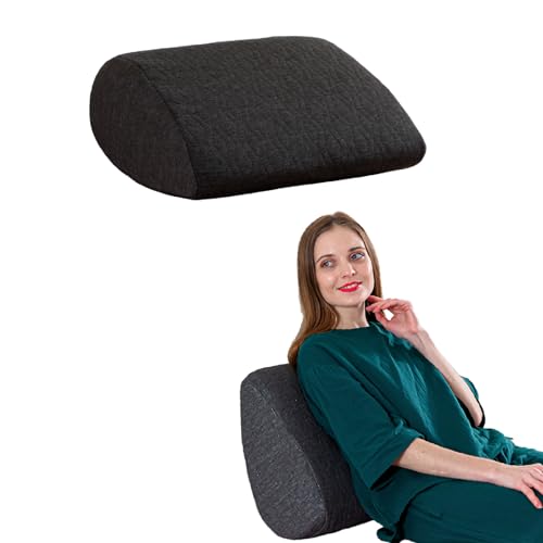Image of The White Willow Orthopedic Memory Foam Soft Inclined Bed Wedge Leg Rest Pillow for Acid Reflux, Pregnancy, Anti Snoring, Reading, Back Pain Relief, Knee and Back Support- Grey (17 inchL x 14.8 inchW x 7 inchH)