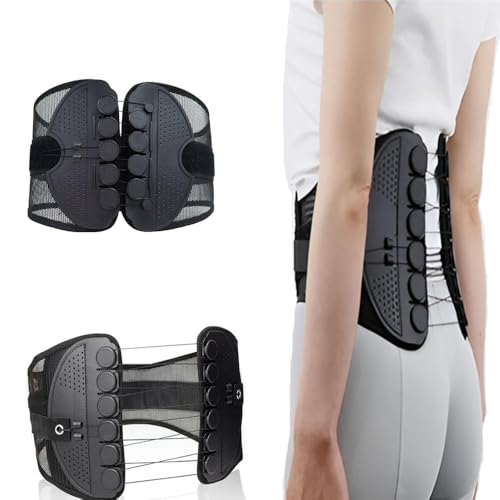 2025年新 腰サポーター 腰用 コルセット 腰コルセット 強力固定サポート サポートベルト 腰用ベルト メッシュ通気 省力動滑車 自???整 加圧式 スポーツ 腰仕事用 作業用 男女兼用 ダイエット 父 の日 母 の日 (シングルロープダブルプル,L)