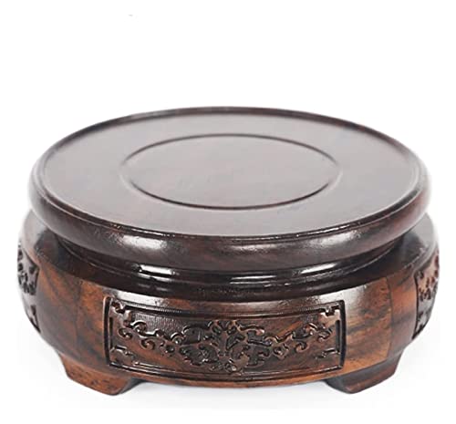 Support en bois chinois pour bonsaï, base d'affichage rotative - 2