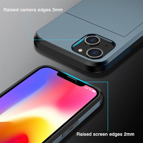 Coque iPhone 17 Pro silicone gris rigide fente carte cachée au dos - 5