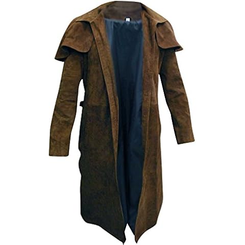 Fashion_First Brown Suede Veteran Trench Coat Cover