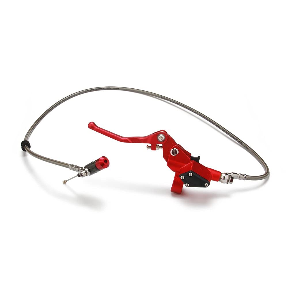 JFG RACING Motorrad Hydraulischer Kupplungsbremshebel 1200 mm Hauptzylinder Set für 125cc-250cc Vertikalmotor Motocross Dirt Bike