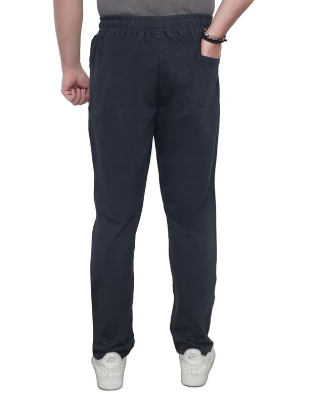 Image of Men's Premium Cotton Blend Trouser | Soft Breathable Casual Pants for Men | Regular Fit Stylish Lower for Office, Travel