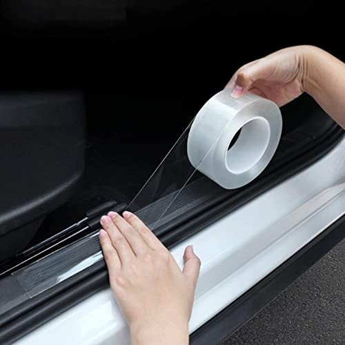 SUpoetry Lakbeschermingsfolie, Universele Transparante Randbescherming, Auto Instaplijsten Bekleding, Geschikt voor auto's, Fietsen, Motorfietsen, Skateboards, Kleurloos en Transparant(5CM x 10M) - Image 8