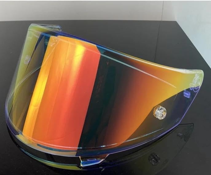 NFR - Visera de casco para KYT NX, accesorios de motocicleta de cara completa, capacete original, Cascos para Moto (Revo rojo transparente)