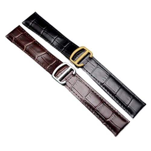 [ASXRLUOBL] vXgbv voh {vvXgbv 16/18/20/22mm uXbg Y voh pXgbv(Brown Gold Clasp,22mm)