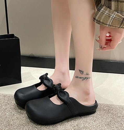 Elegant Slippers for Women Cute Bowknot Design House Shoes Soft Closed Toe Summer Indoor Outdoor Platform Slippers 20253
