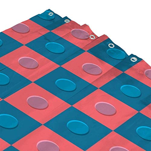Rideau de douche lavable en machine en polyester imperméable à damier 66x72 - 4