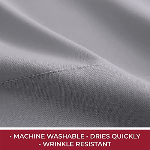 Image of Mellanni RV Short Queen Sheets - 4 PC Iconic Collection Bedding | Hotel Luxury, Extra Soft, Cooling Bed Sheets - Deep Pocket up to 10 inch (RV /Short Queen, Gray)