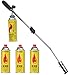 Produktbild DREL UNKRAUTVERNICHTER UNKRAUTBRENNER MIT 4 GASKARTUSCHEN SET BUTAN GAS Gasbrenner Brenner Abflammgerät (5)