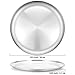 Deedro Stainless Steel Pizza Pan, 13 inch Round Pizza Baking Sheet, Healthy Pizza Baking & Serving Tray, Crisper Pan with Dishwasher Safe 2 Pack