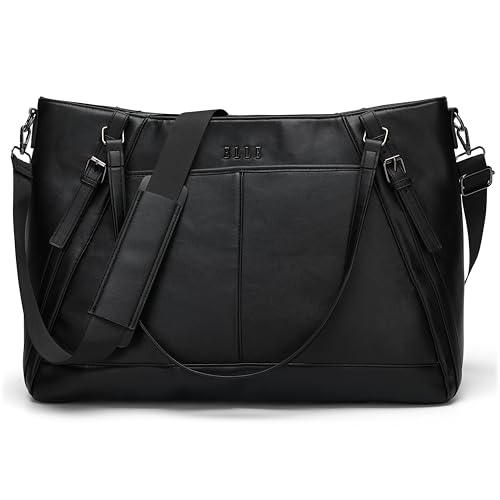 Sac fourre-tout ELLE pour le week-end et le bureau, cabas noir chic 33L