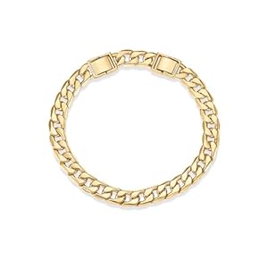 PAVOI 14K Gold Plated Chunky Curb Chain Anklet for Women | Lightweight Flat Curb Link Chain Anklets