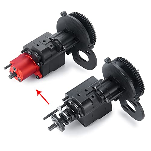 Rchubam Metal Complete Transmission Case Gearbox With Dig Gear 2 Speeds For 1:10 Axial Scx10 Rc Crawler Car #TOP5