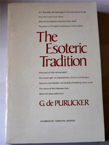 The Esoteric Tradition, Vol. 2, Unabridged Verb... B0006C9VSO Book Cover