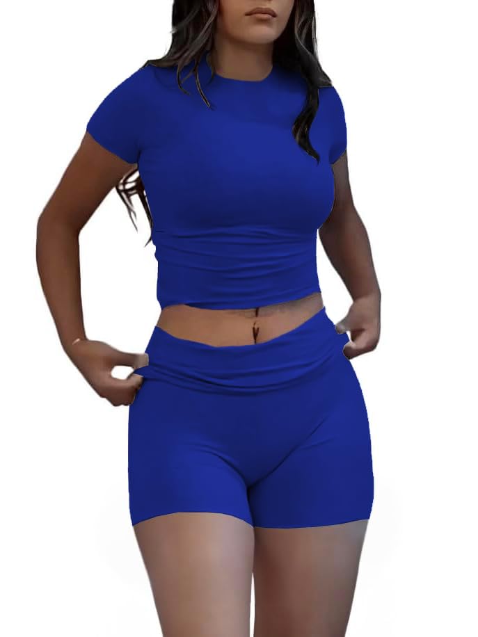 Image of Nimsruc Two Piece Lounge Sets For Women short sets