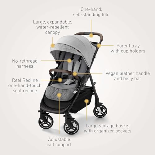 Image of Graco Premier Merge Travel System, 3-in-1 Car Seat Stroller Combo with EZ Spin Wheels for 360 Rotation,Includes SnugRide SnugFit 35 LX Infant Car Seat, Midtown
