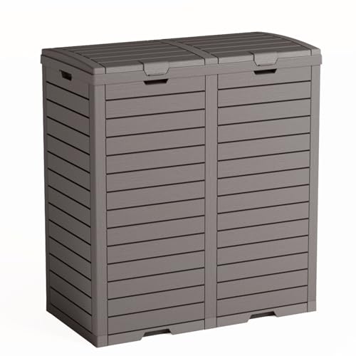 EasyUp Outdoor Trash Can with Lid, 62 Gallon