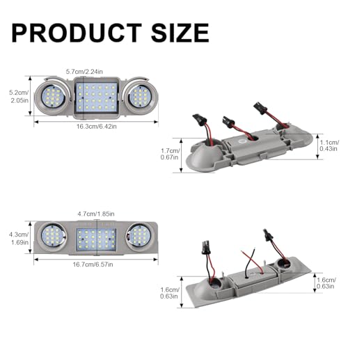 Luces de lectura LED sin error para techo interior de Golf 6 y Leon 5F 5