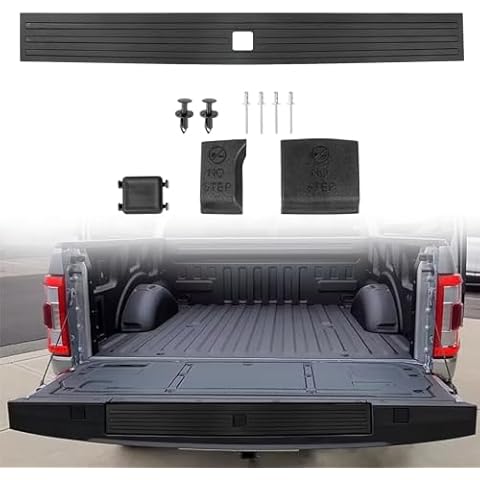 RANSOTO Tailgate Molding Trim Compatible with Ford F150 F-150 2015-2020 Flexible Flex Step Cap Top Trim Protector Cover Replaces FL3Z9940602B, FO1904135 Cover
