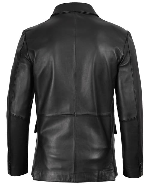 Image of Decrum Leather Blazer Men - Real Lambskin Stylish Leather Blazer for Men