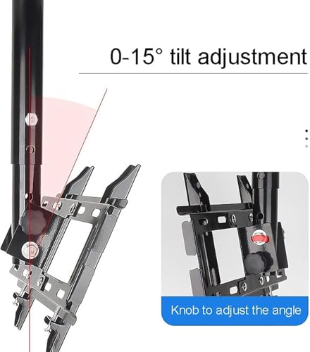 Support TV plafond voûté LNNW réglable pour corriger les angles et les reflets