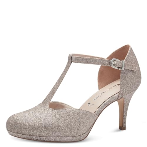Tamaris Damen Pumps mit Riemen Vegan Stilettoabsatz; Rose Glam/rosa; 37 EU