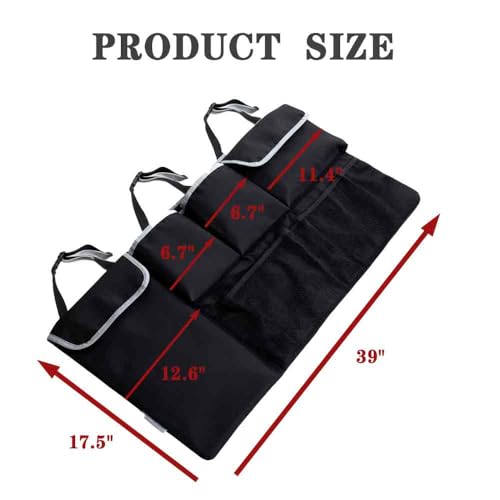 Image of Car Storage Organizer Trunk, Foldable Bin, Box, Tote Organizer, Suitable for Small Cars, Compatible with Jeep, Q5, MPV Etc (Black)
