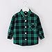 Baby and Toddler Boys Long Sleeve Button Up Plaid Jacket Westerm Shirt Spring Fall Coat for Kid (Green, 18-24 Months)