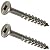 #10 x 2-1/2" Deck Screws 18-8 Stainless Steel, Square Drive, Type 17 Wood Cutting Point, Quantity 100, Size Number 10 x 2-1/2" Long
