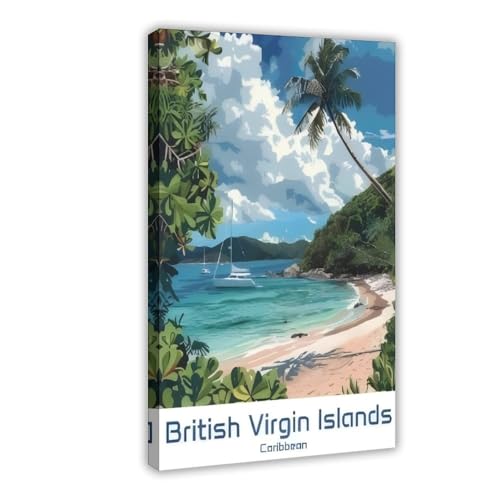 Poster Îles Vierges Britanniques en toile : la solution pour raviver un mur de salon vide