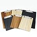 Clipboard, Creative Design Wooden Clipboard with PU Leather Cover, Menu Folder, Writing Board Clip, Paper Pad for A4 A5 and Letter Size Business, Office, School Papers
