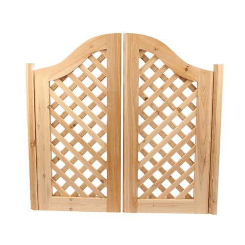 Puerta batiente con persiana con función de cierre automático y bisagras de acero inoxidable para barra de bar, escalera de cocina (80 x 80 cm)