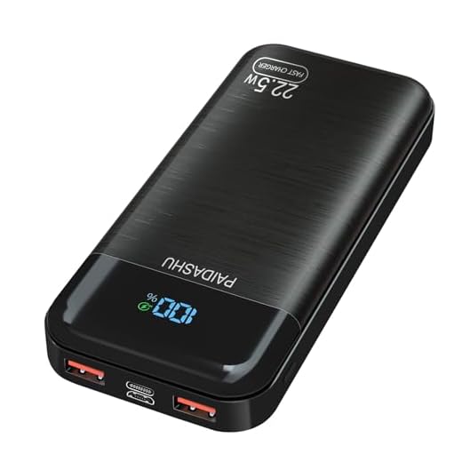 Batería Externa 27000mAh 22.5W PD3.0 QC4.0 Power Bank Carga Rapida, 3A USB C Cargador Portátil con Pantalla LED, 2 Entradas y 3 Salidas Powerbank para Smartphones, Tablets y más